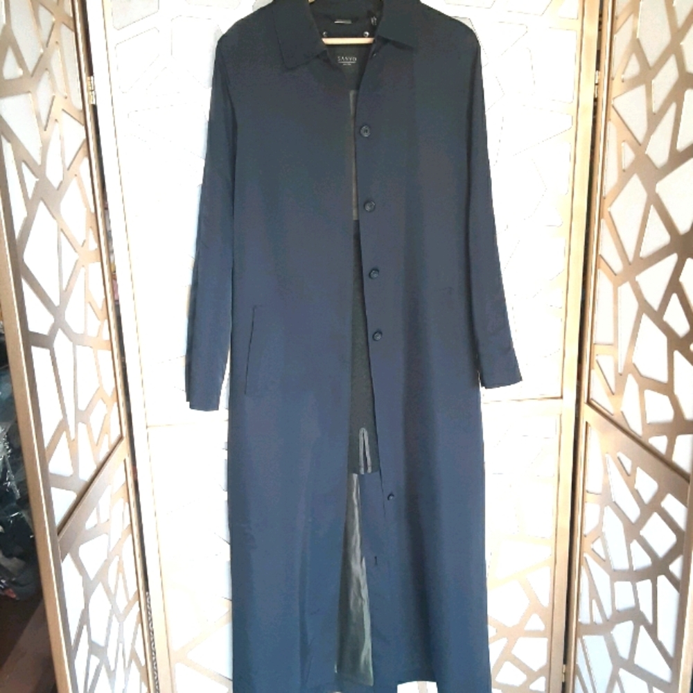 NWOT SANYO NY Navy Long Rain Trench Coat